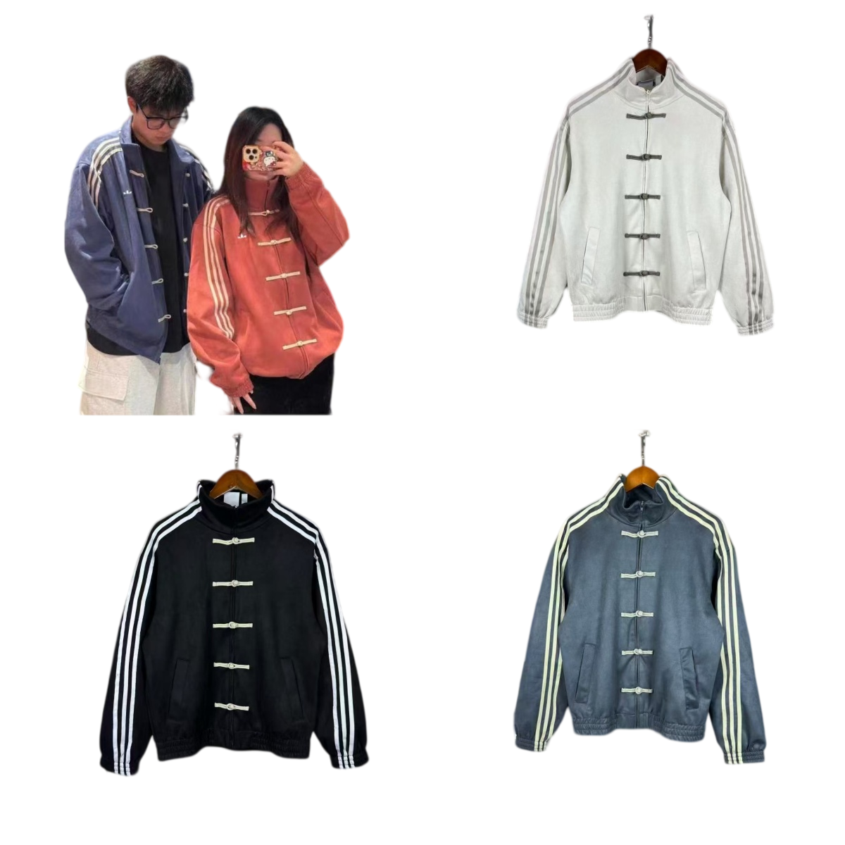 Designer men's jacket womens hoodie Spring Autumn Jacket Mandarin Collar American 3 Stripes High Street Brand Embroidered Bomber coat Casual Ve