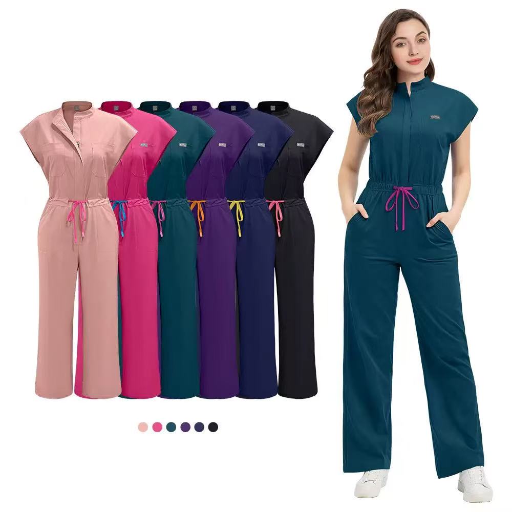 Designer Fig Scrub Set Slim Fit Uniformes Costumes Femmes Hommes Scrubs Ensembles Tops Pantalon Clinique Dentaire Salon De Beauté Spa Lab Workwea