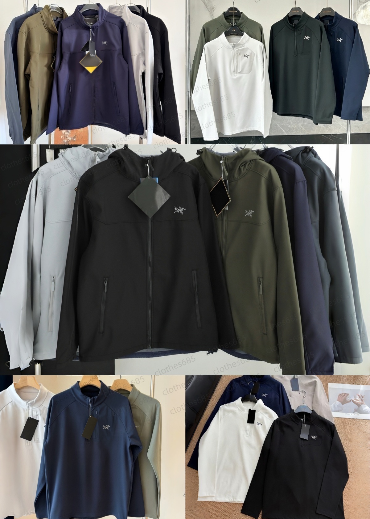 designer jacket men Three Layer Waterproof Breathable Jacke tMen Jacket Men Full Zip Hooded Coat Hiking Trekking Mountain Trail Windbreaker Zip UP W