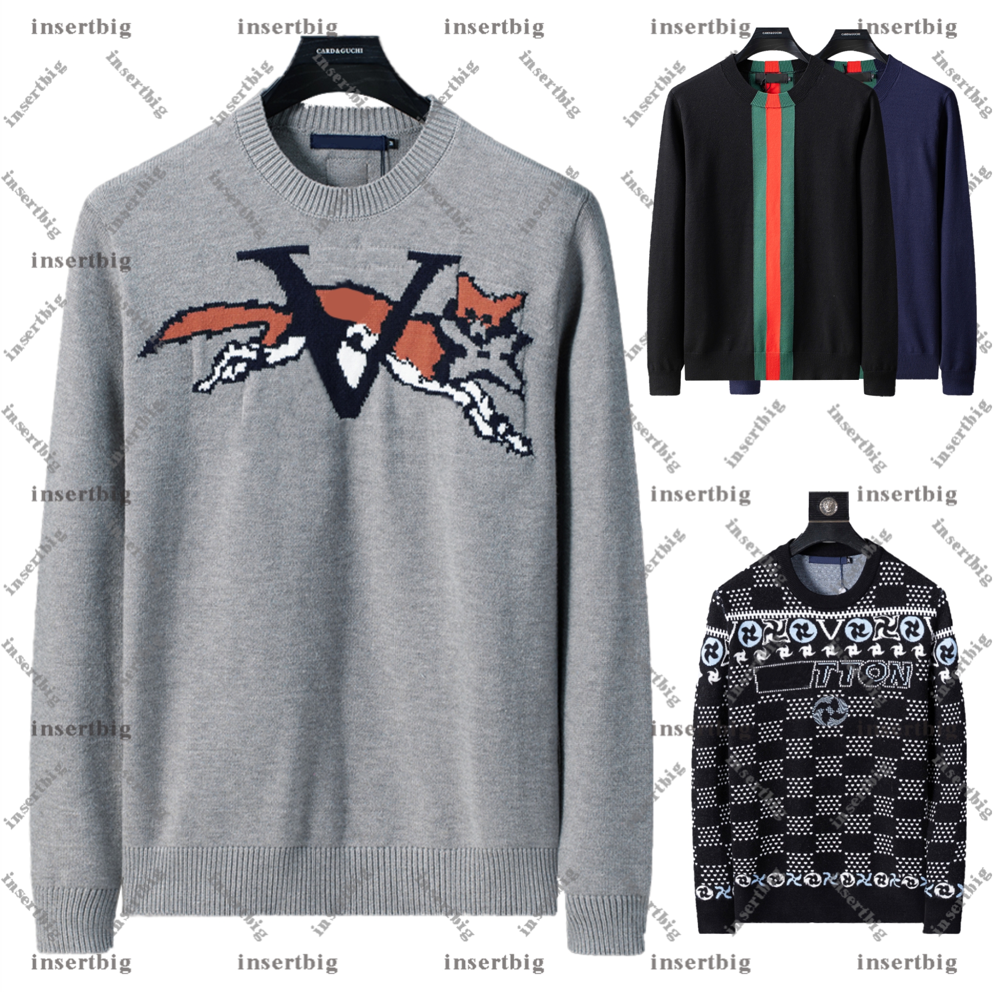 Sweater men's designer sweater winter designer high stretch knit sweater warm pullover shirt twist button shirt zipper sweater 668