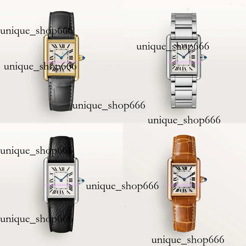 Tank Fashion couple watch simple appearance modeg imported calfskin sapphire inset suitable for party travel golden generous Designer Watches Luxury