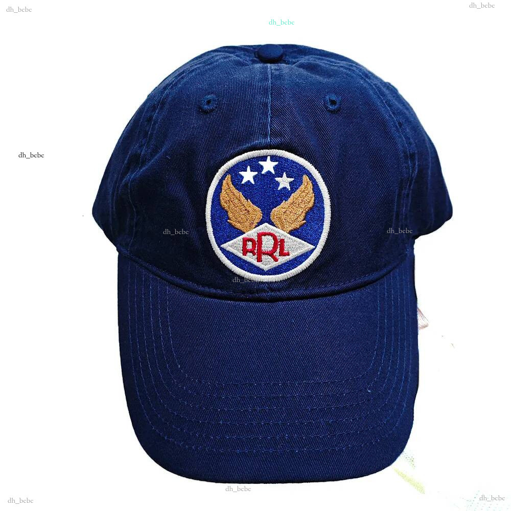 Casquette de baseball classique R L Double Series RR Spell Design avec étiquettes aile brodée en coton chino de qualité supérieure pour adultes