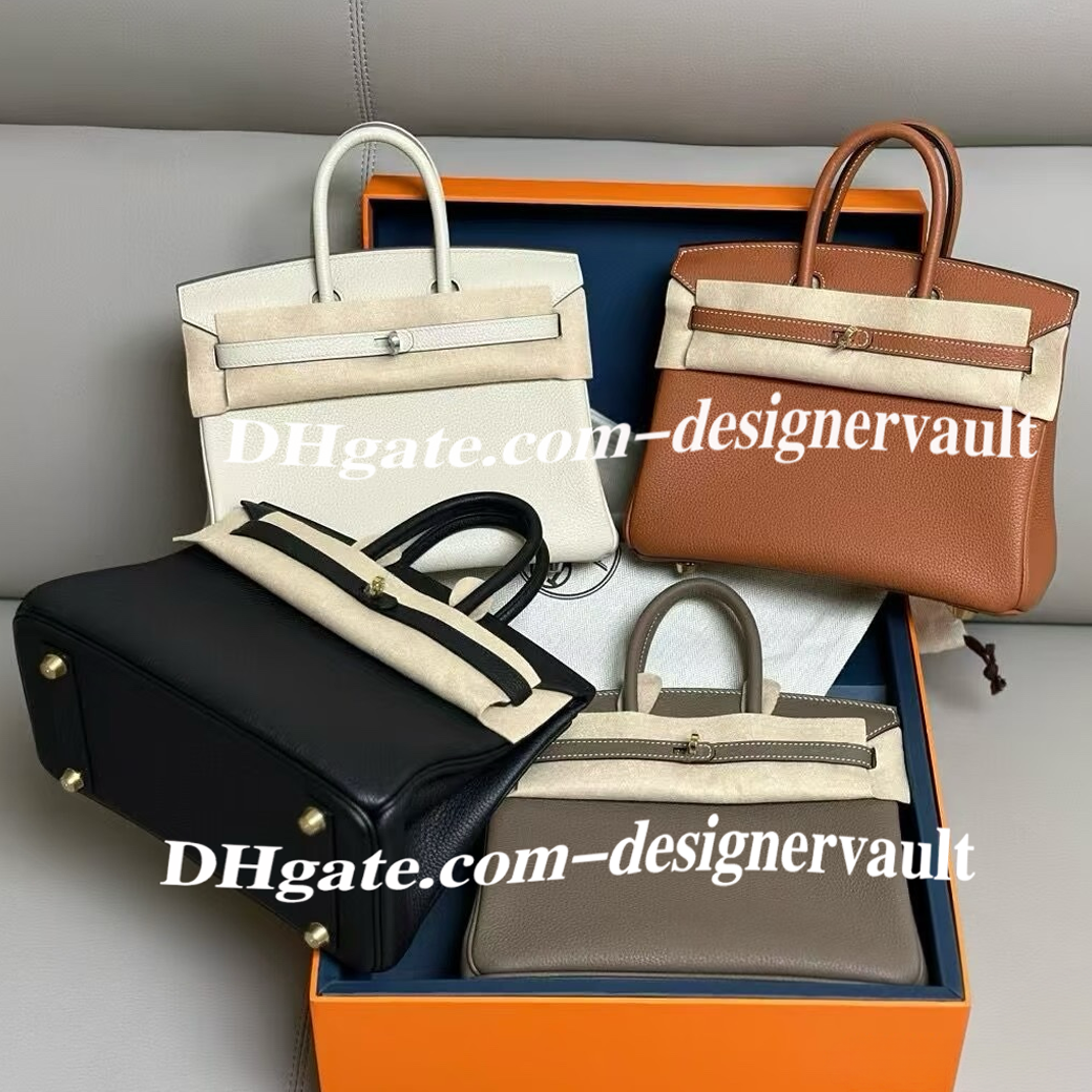 20A Designer Handbag Luxury Togo Leather Totes Bag Mirror Quality Gold Silver Metals Genuine Leather Full Handmade Beeswax Thread 25cm 30cm 35cm Top