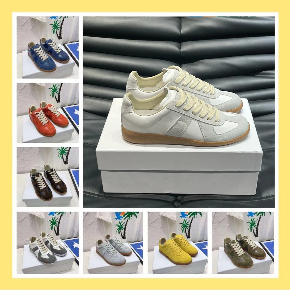 Designer Shoes Gats Sneakers chaussure Replicate Suede mm6 Woman Mens Flat Foam Casual Shoes White Grey Black Trainer sneakers With Box
