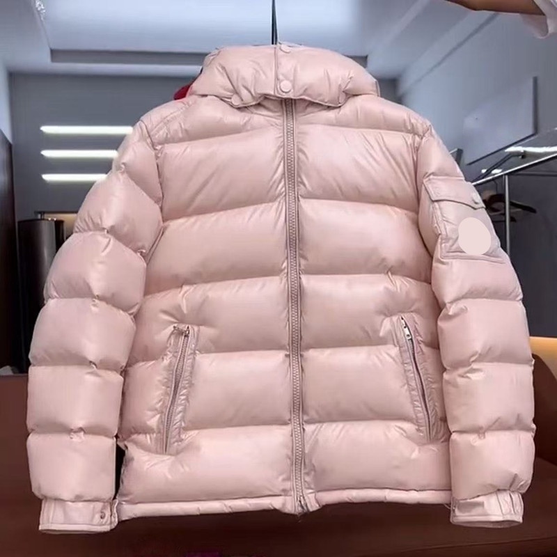 women premium hooded puffer coat with logo nfc designer style short thick warm zip up quilted winter down jacket outerwear s-5xl