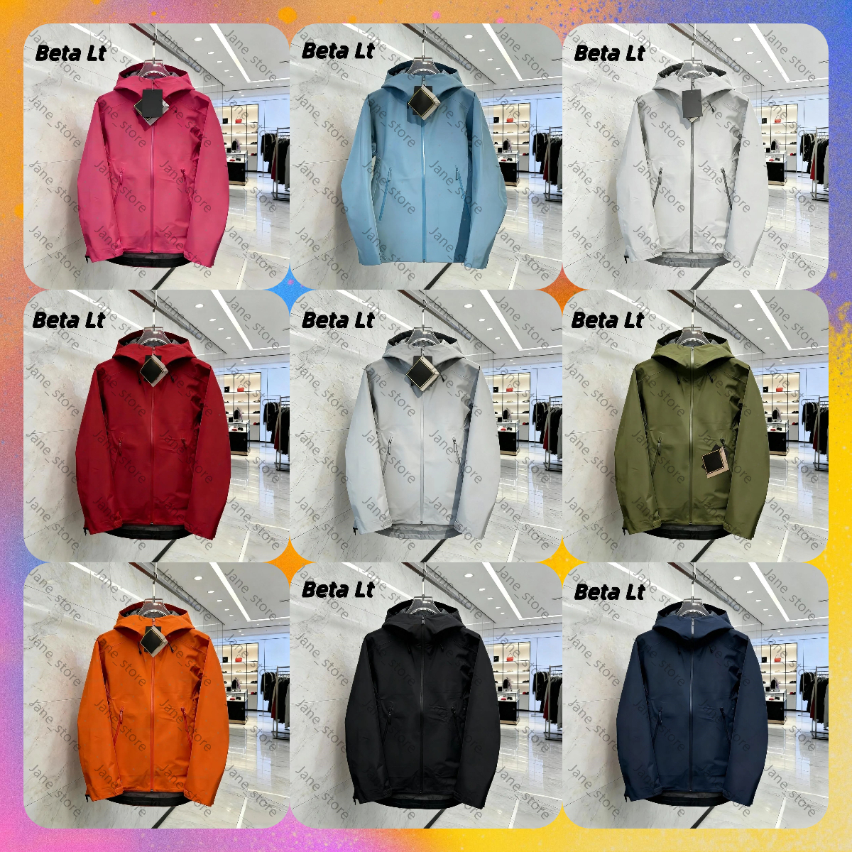 10A Designer Arc Jacket Men Women Goretex LT SV Hard Shell Zip Up Waterproof Hood Windbreaker High Quality Ski Jacket Fashion Clothes Artery Trend A