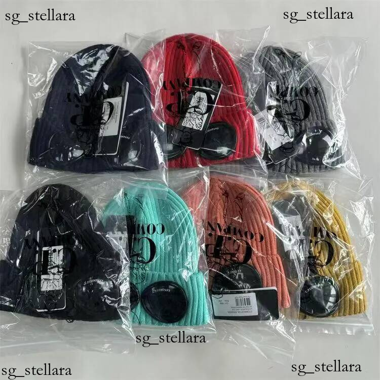 Extra Fine Merino Wool Goggle Beanie Italian CP luxury designer Lense Hat winter warm Skull Caps for men and women Hot