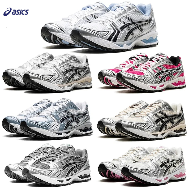 Asics Gel designer running shoes for men women classic black pure silver white grey Kayano 14 vintage sports trainers comfortable mesh platform snea