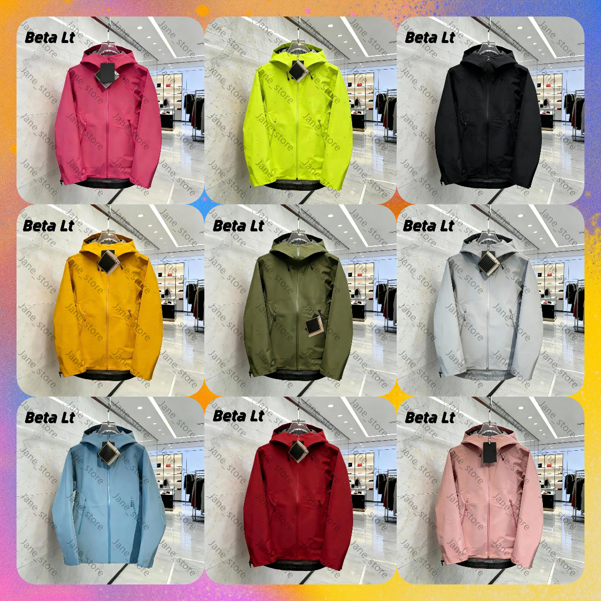 10A Designer Arc Jacket Men Women Goretex LT SV Hard Shell Zip Up Waterproof Hood Windbreaker High Quality Ski Jacket Fashion Clothes Artery Trend A