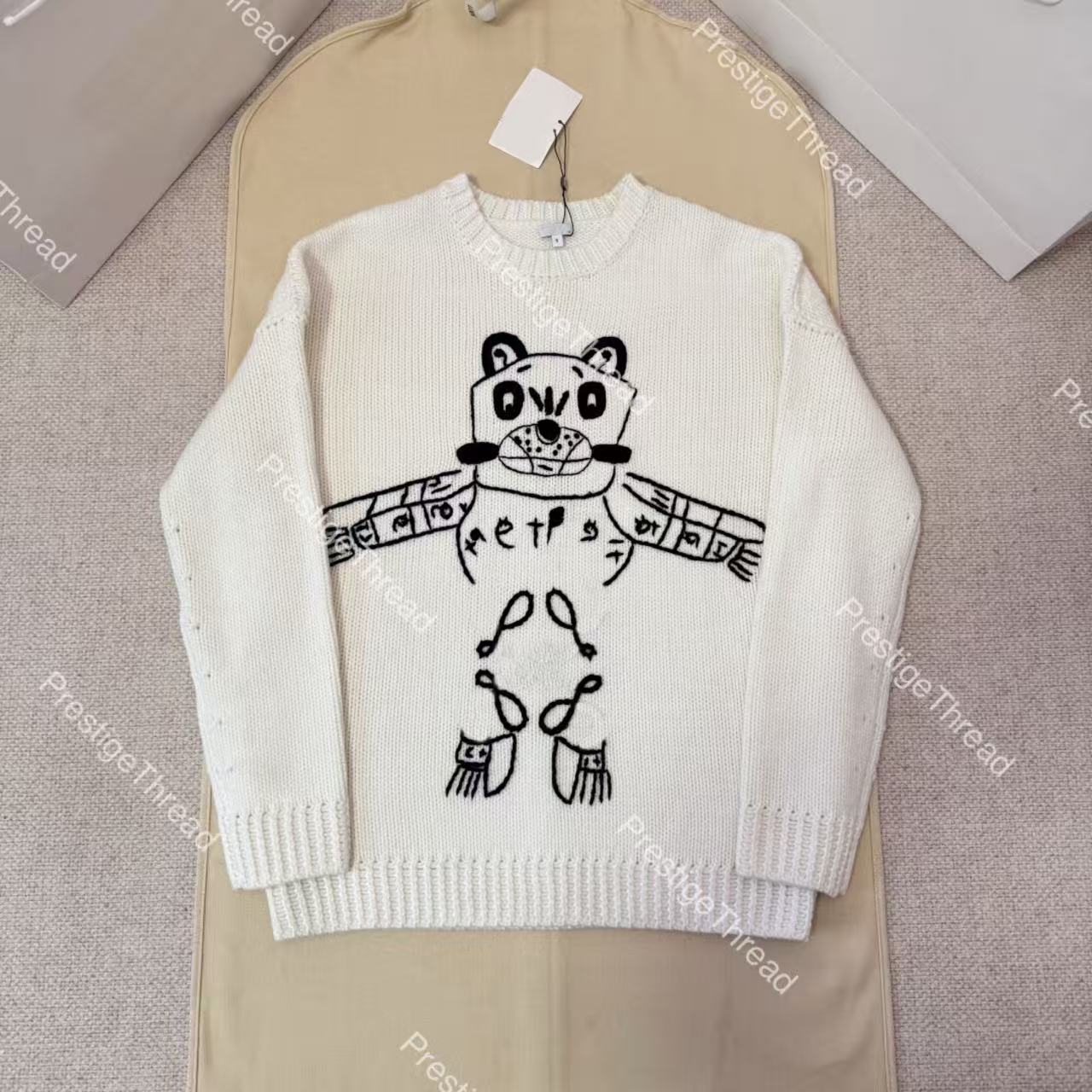 Doraemon Embroidered Wool Sweater 26 New Designer Women's Sweaters Lazy Casual Pullover Knit Top