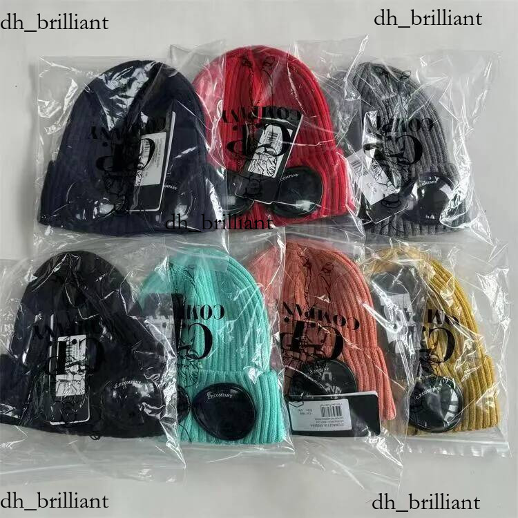 Extra Fine Merino Wool Goggle Beanie Italian CP luxury designer Lense Hat winter warm Skull Caps for men and women Hot