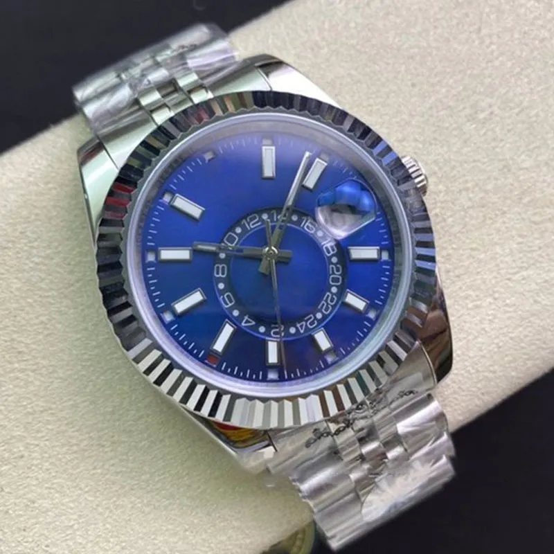new mens Skydweller Watch 42mm Stainless Steel Case Sapphire Crystal Luminous Dial Water Resistant mens Watches High-quality automatic mechanical mo