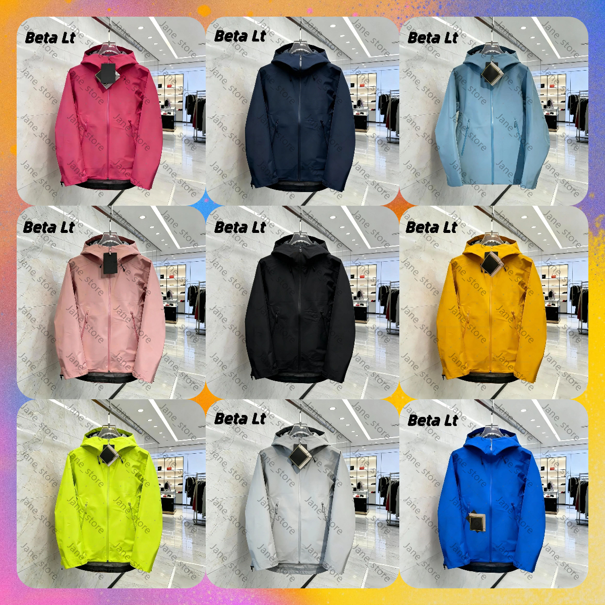 10A Designer Arc Jacket Men Women Goretex LT SV Hard Shell Zip Up Waterproof Hood Windbreaker High Quality Ski Jacket Fashion Clothes Artery Trend A