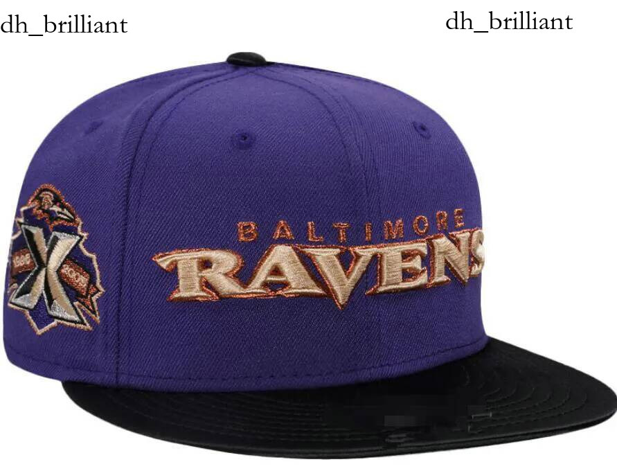 Designer Baseball Hat Ravens Super Bowl Hommes et Femmes Chamnpions Fashion Ball Bonnet Marque Broderie Plage Casual Casquette Extérieure Bucket