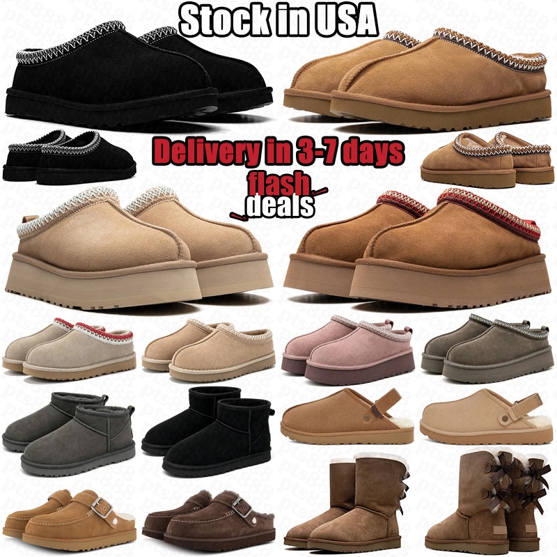 Designer uggsman uggswomens tasman tazz slippers womens mens slides boots sandals goldenstar evelina clogs classic ultra mini boot snow winter shoes