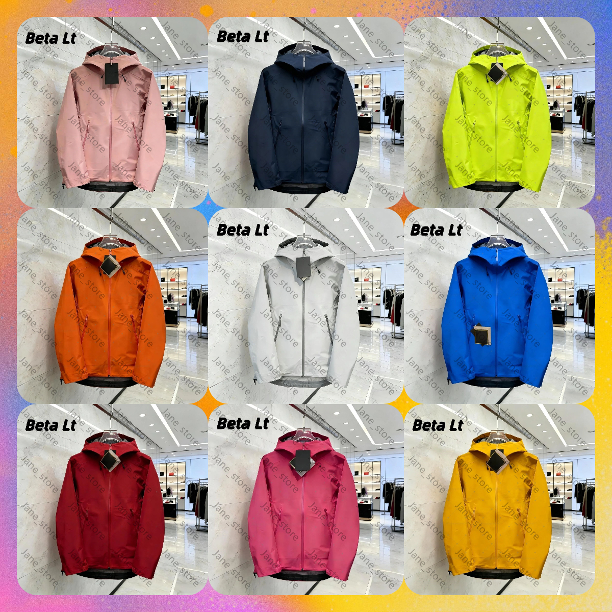 10A Designer Arc Jacket Men Women Goretex LT SV Hard Shell Zip Up Waterproof Hood Windbreaker High Quality Ski Jacket Fashion Clothes Artery Trend A