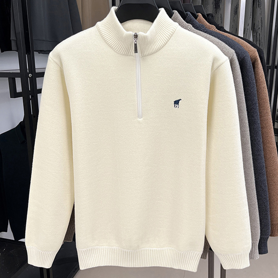 Designer Men's Zipper Sweater Trendy Casual Loose Embroidered Autumn Winter Solid Color Knitted Cardigan Wholesale Fashion Pullover Luxurys Jum