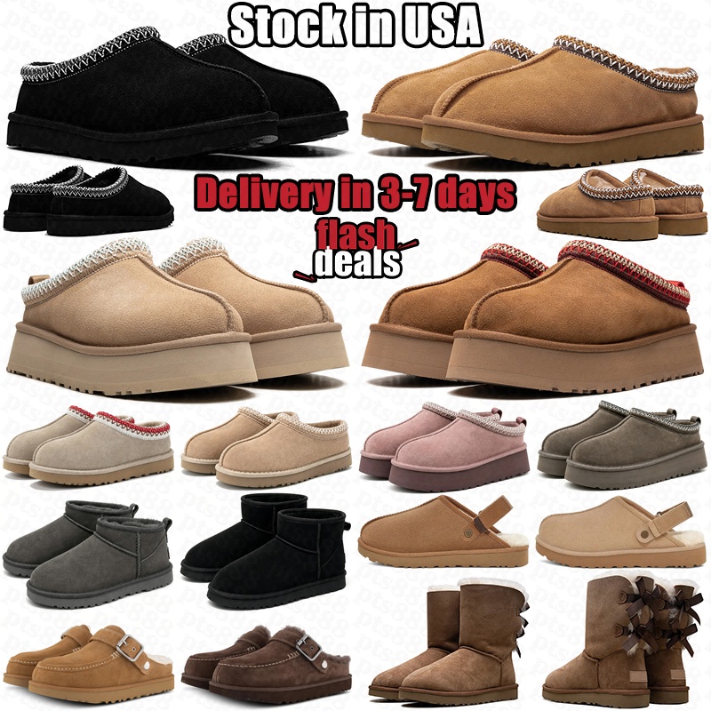 Designer tasman tazz slippers womens mens slides boots sandals goldenstar evelina clogs classic ultra mini platform boot outdoor snow winter shoes t