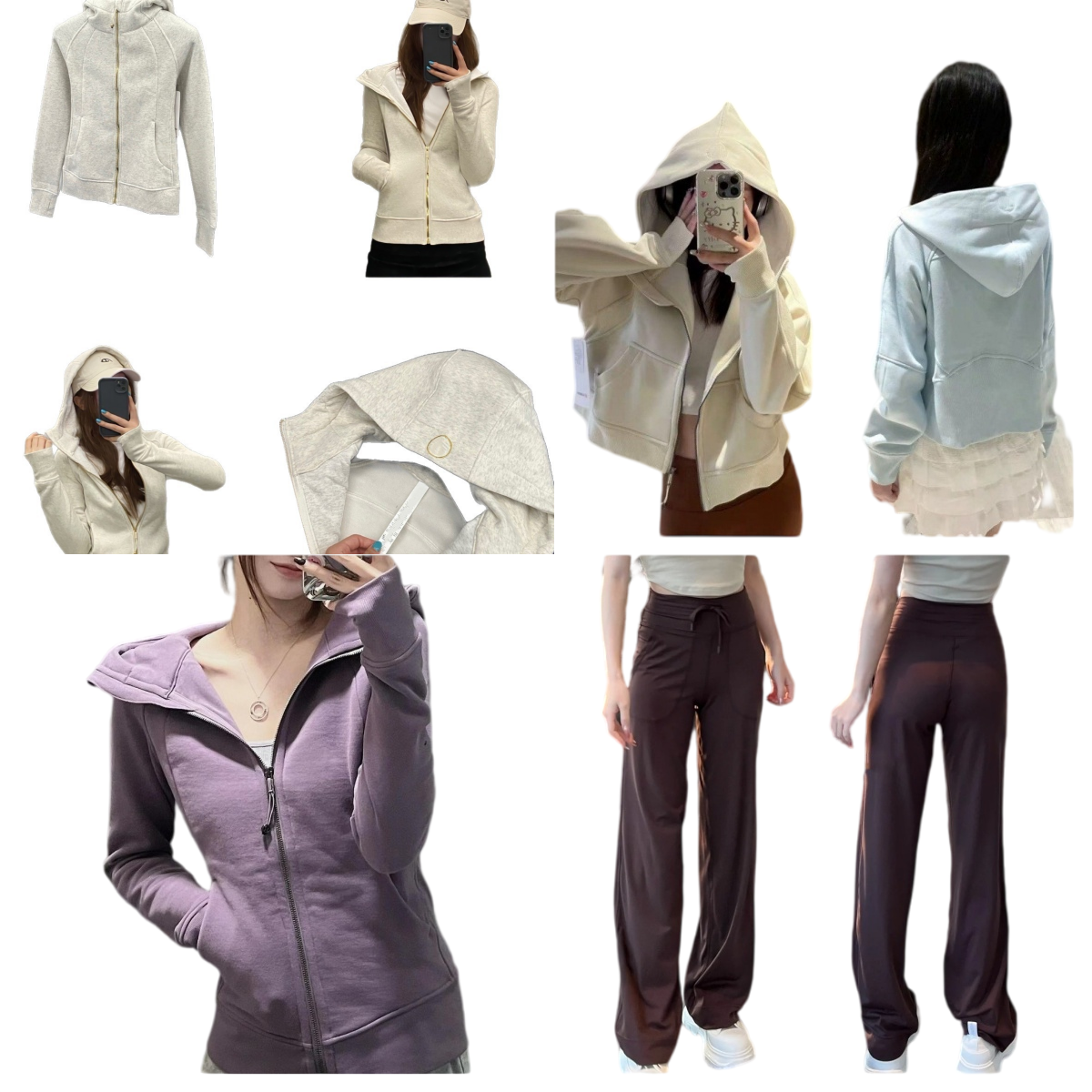 Designer Womens Hoodie Embroidered Hooded Slim Fit Tracksuit Full Zip Fleece Lined Sweatshirts Yoga Jacket coat Sports Pants Casual Training Outfit