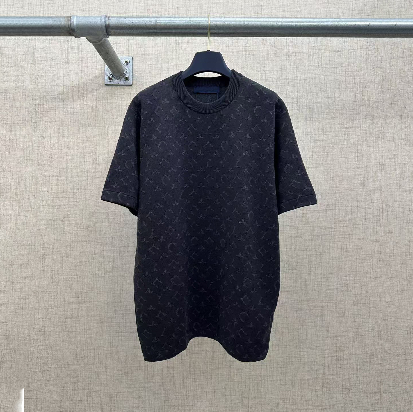 Designer T-shirts, high-quality round neck pullovers, classic letter jacquard knitted short sleeves, fashionable casual men's and women's