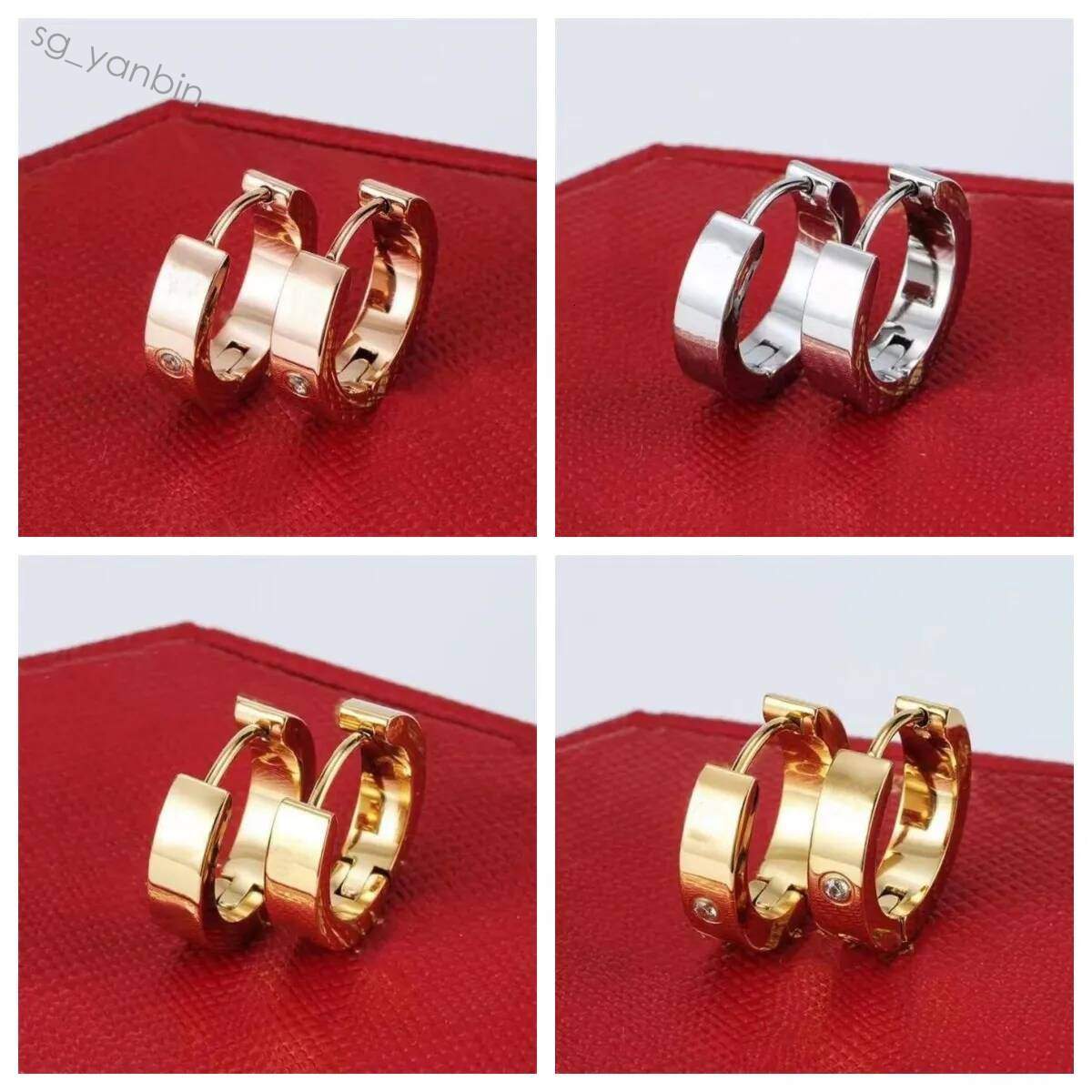 Boucle d'oreille de créateur pour femme, bague en diamant, simple et exquise, à la mode, bijoux cadeau tendance