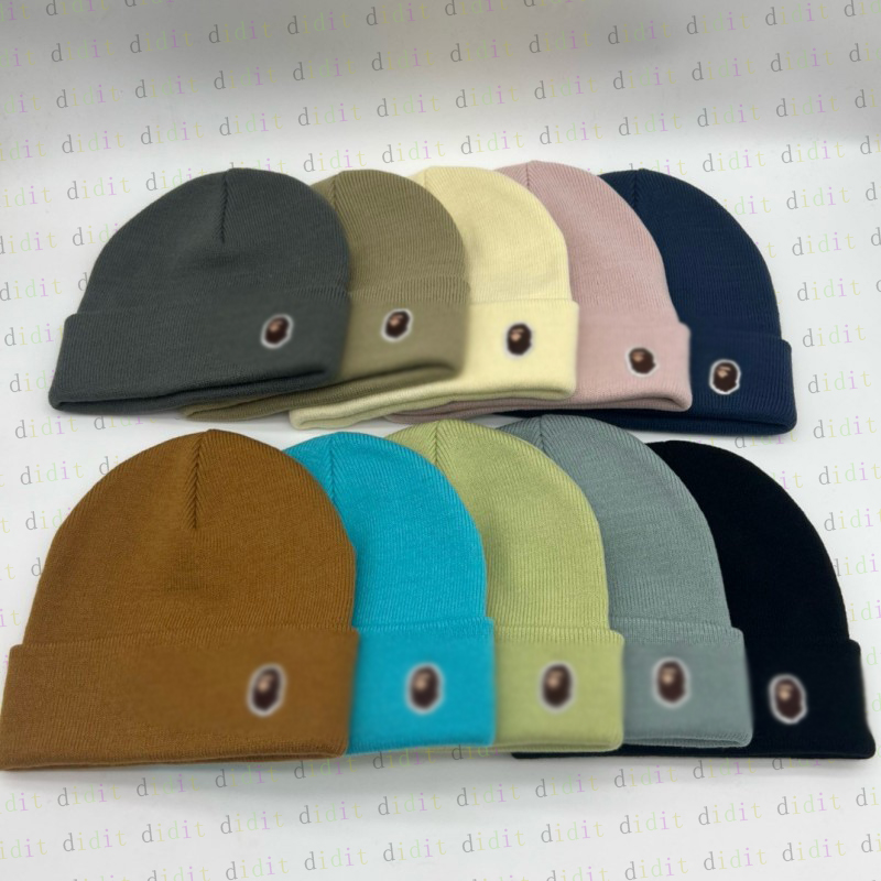Designer wool Knitted Hat A Bathing Ape Ape Head One Point Knit Cap (black) Cashmere Hat Hat Women's Men's Beanie Fashionable