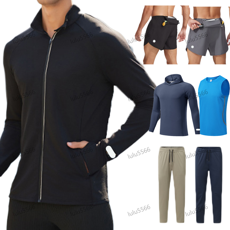 Mens shorts Jogger pants sport mens jackets top tracksuit quick dry Pockets pace men leggings yoga set Drawstring speed up shorts breaker align gym