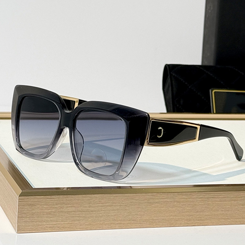27SS Nouvelle saison Lunettes de soleil papillon 9187 Mode dames designer luxe Y2K lunettes Acétate cadre noir Nylon gris lentille Double lettre
