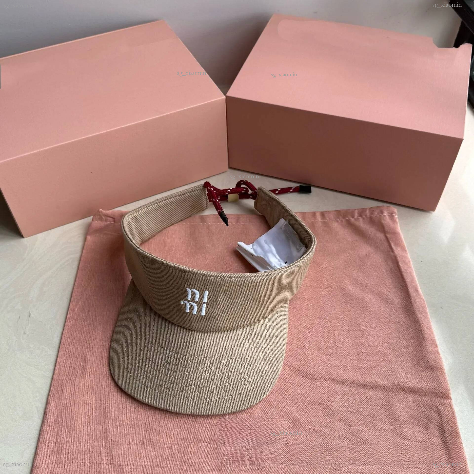 Designer Women Men Visors Summer Tennis Hats Trendy Canvas Visor Beach UV Sun Protection Hat Adjustable Empty Top Sports Cap