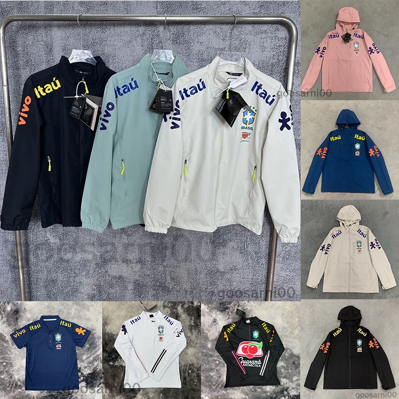 Braziliaanse jas voor heren Designer herenjas Hoogwaardige capuchon Brazilië Nationaal team Trainingsjas Heren Veste Brazilië Windjack Unisex Sport