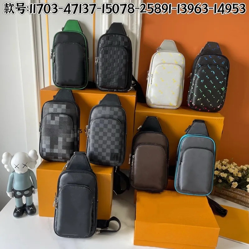 10A Top Quality Genuine Leather Avenue Sling Bag Waist Bags Mens Designer Shoulder Bags Mans crossbody Bag Wallet Hobos Message Handbag Tote Belt Ba