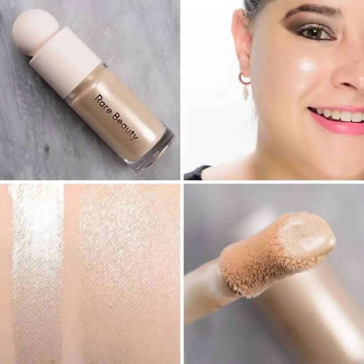 Blush Rare Beauty Liquid Blush Highlighter High Glossy Finish Luminizer Makeup Gel Face cheek Body Brighten Glitter Natural Contour Blu