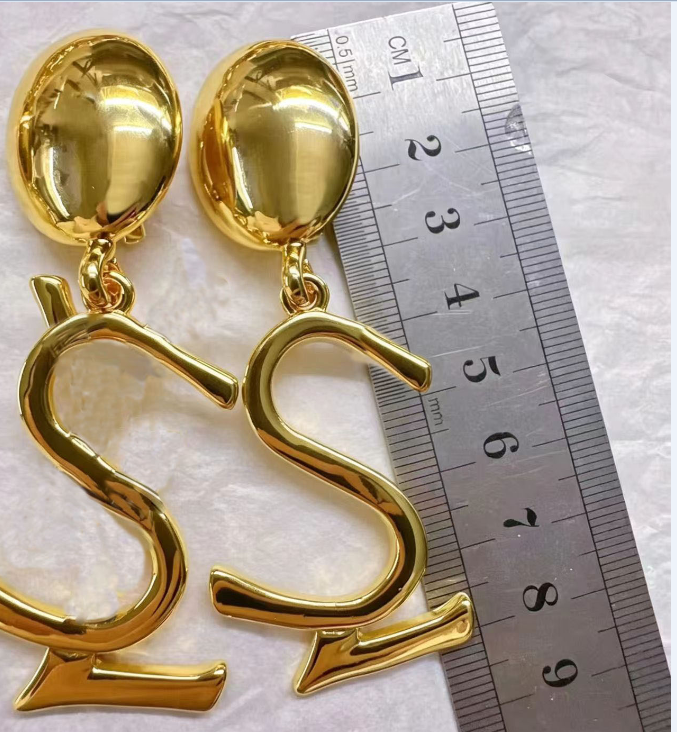 High Qality Classic Designer Earrings for Women Gold Plated Letters Drop Earrings Lovers Wedding Party Gifts Designer Jewerlry with Bag or Box