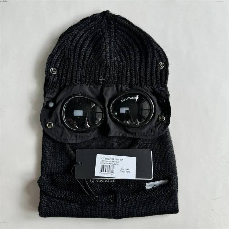 Lunettes de créateur noires CP Chapeaux tricotés Bonnet Mode pour femmes Hommes Hiver Ski en plein air Casquettes de crâne chaudes Bonnet