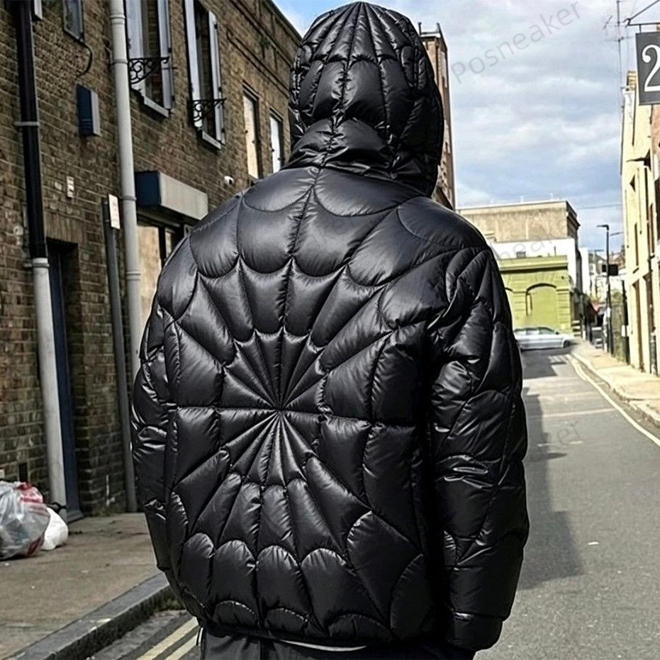 Puffer jacket Men Jacket Women Hooded Coat Designer Men Spider web jacket Down Parkas Waterproof Tech Vest Winter Jacket Men For Male Women Letter B