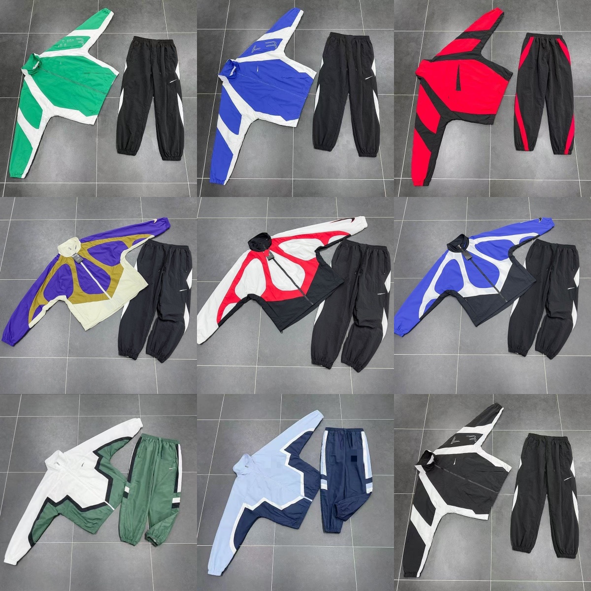 New arrival miller sets Designer Men Tracksuit 2 Piece Set Windproof Nylon Windbreaker Jacket Pants Quick Dry Sportswear Stand Collar Running Gym At