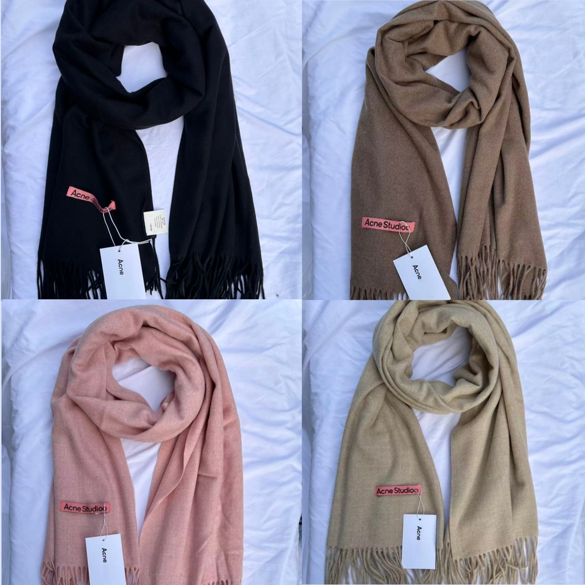 womens Ac scarf solid color designer women scarf classic pink tags cashmere wool Scarves winter warm womens mens long scarf wraps high quality Ac Sc