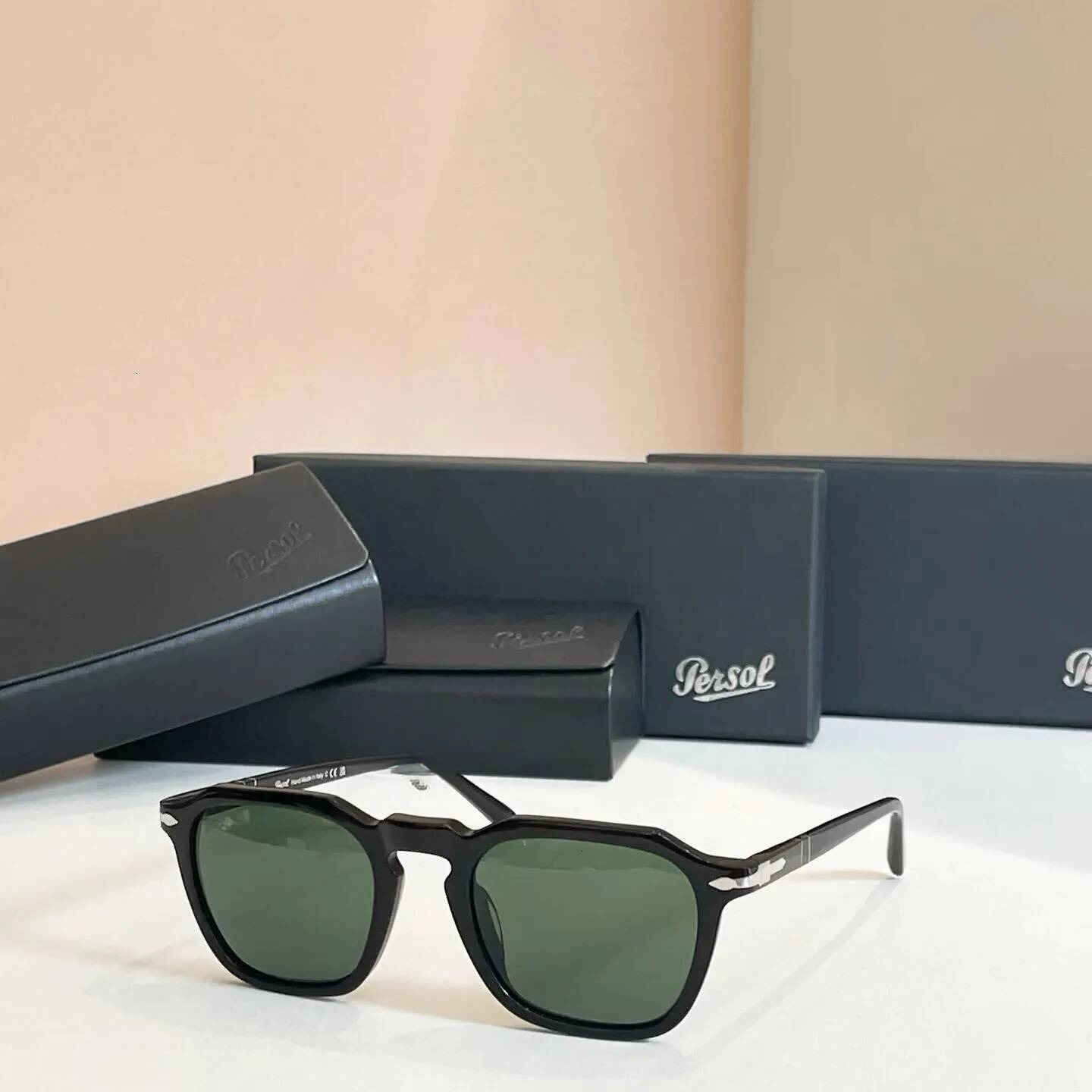 Lunettes de soleil Persols pour hommes, modèle de luxe et de mode, lunettes hexagonales 3292 V avec boîte 9a1Hot, version supérieure