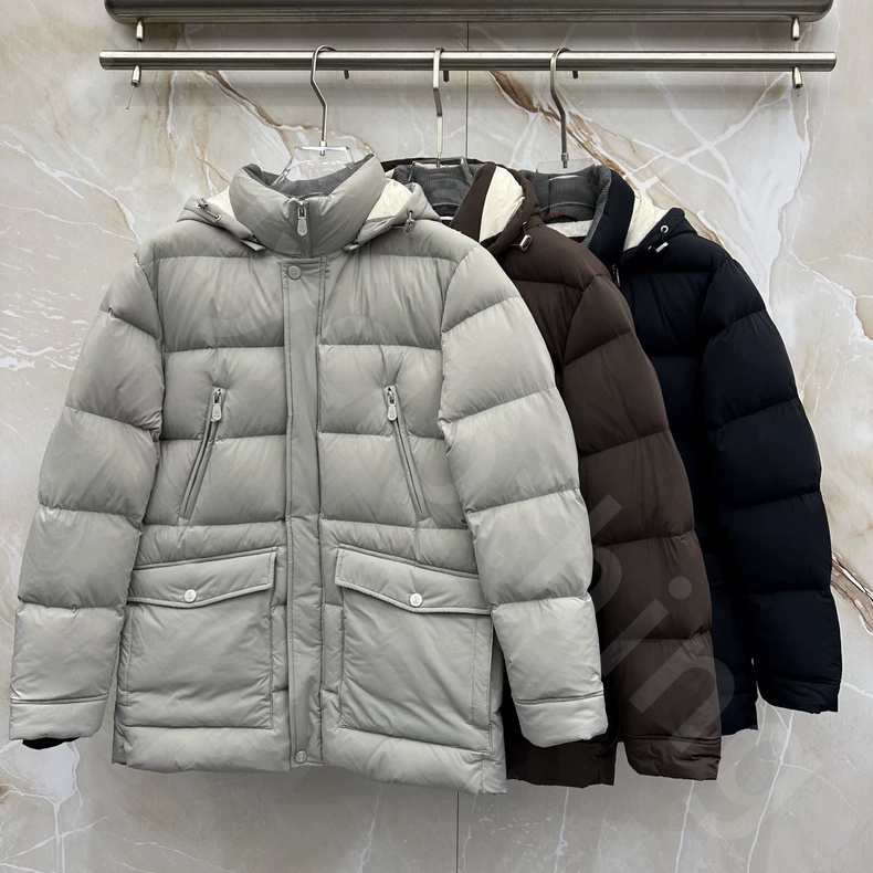 Luxury Mens Downs Autumn and Winter White Goose Down Jacket B1289