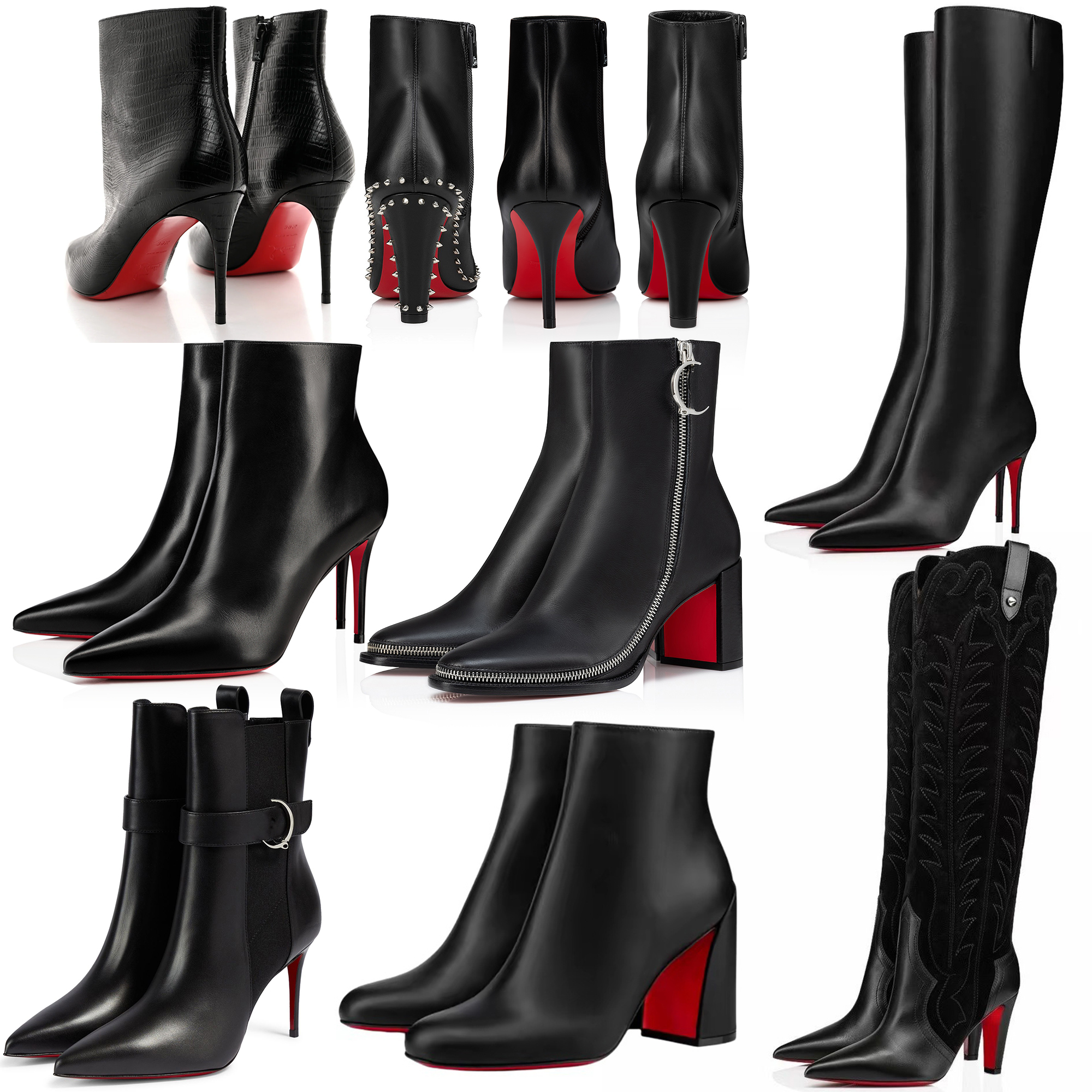 boots designer womens Red Bottom Boots brand heels Boots women dress shoes Toe High Heels 8cm 10cm 12cm Stiletto Genuine Leather Woman Boots Pumps S