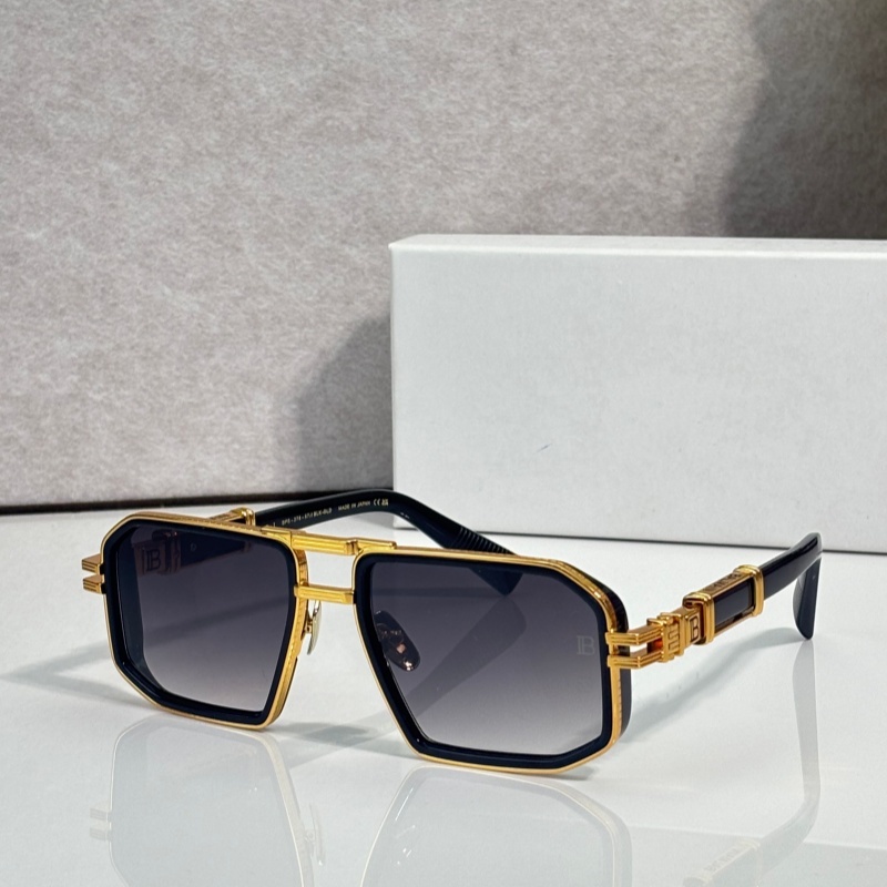 BALM~ BPS-278 Luxury Square Sunglasses Top Quality For Men Women Double Bridge Metal Acetate Shades Designer Sun Glasses UV400 With Original Box Siz