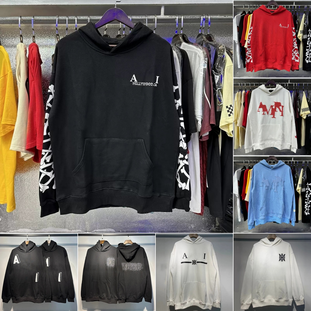 Sweat à capuche de concepteur hommes motif d'impression d'os à capuche Streetwear lâche pull sweat-shirt y2k hauts unisexe mode automne et hiver