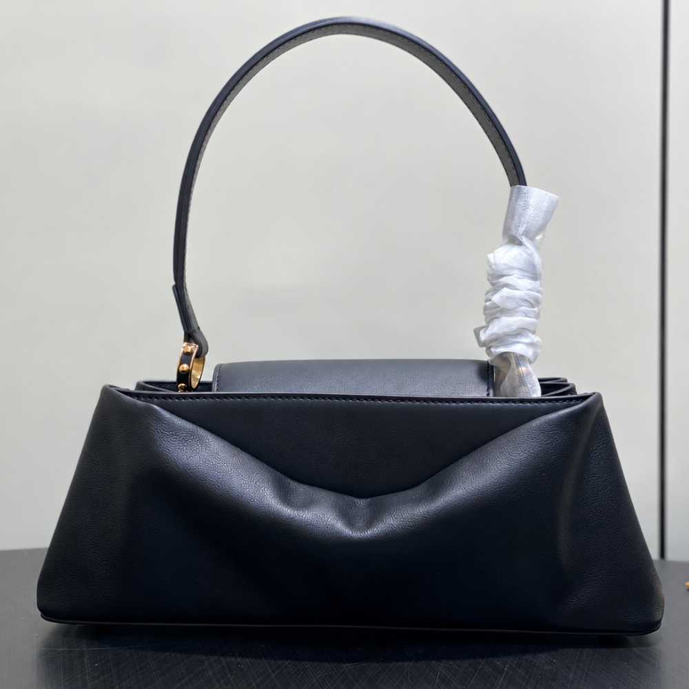 Suede Top Handle Bag East West Structured Handbag Leather Trim Elegant Shoulder Bag for Work Travel Top Designer Bag