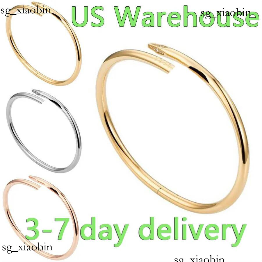 Fashion Nail Bracelet Designer Jewelry Classic Bangle 18K Gold Plated Titanium Steel Diamond for Women Men Bracelets Silver Luxury Jewelrys Brace