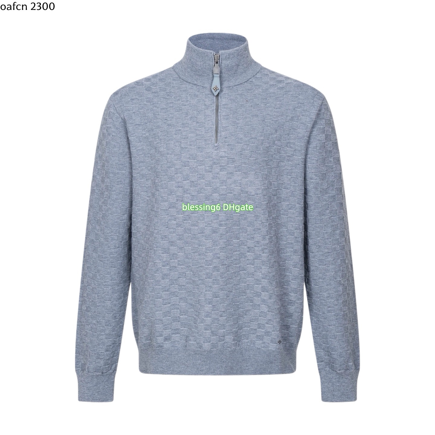 Designer Men's Knitted Sweater Half Zipper High Collar Sweater Long Sleeve Texture Hoodie Warm Women's Stand up Collar Woolen Sweater Casu