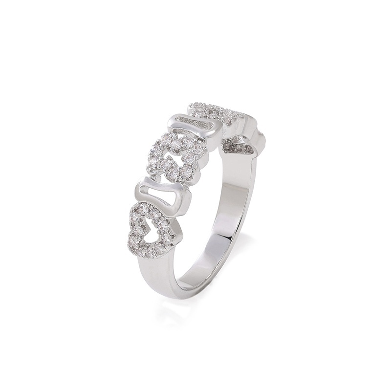 Bagues Punk ours en acier inoxydable pour femmes et hommes, argent, Rose, or, cœur creux, fleur, perle blanche, bijoux ronds, cadeau