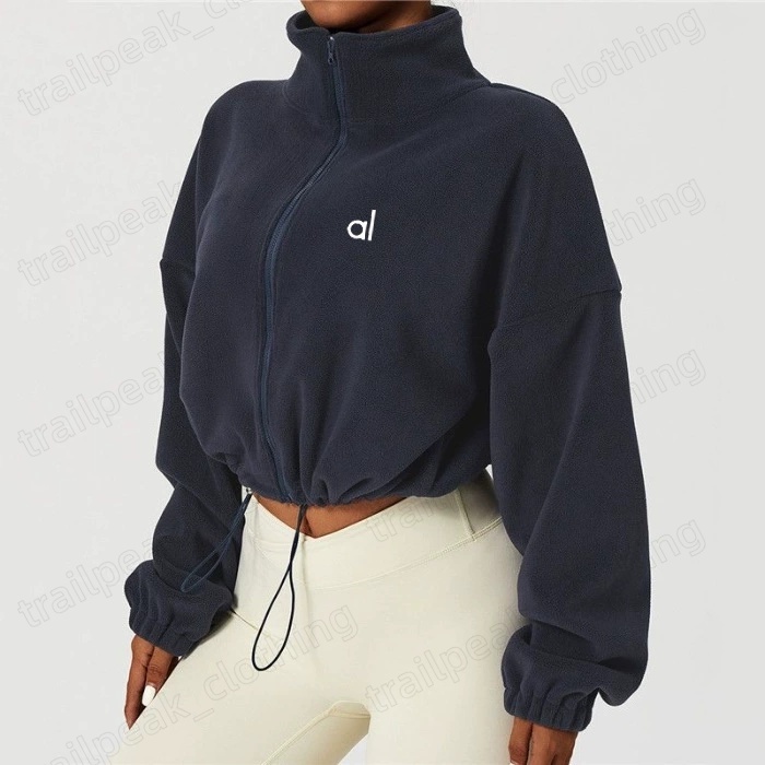 Womens Sports Jacket Set Yoga Jacket Outdoor Fitness Zip Up Coat Elastic Outfit Pants Collar Running Jacket Windbreaker Women Clothes Set