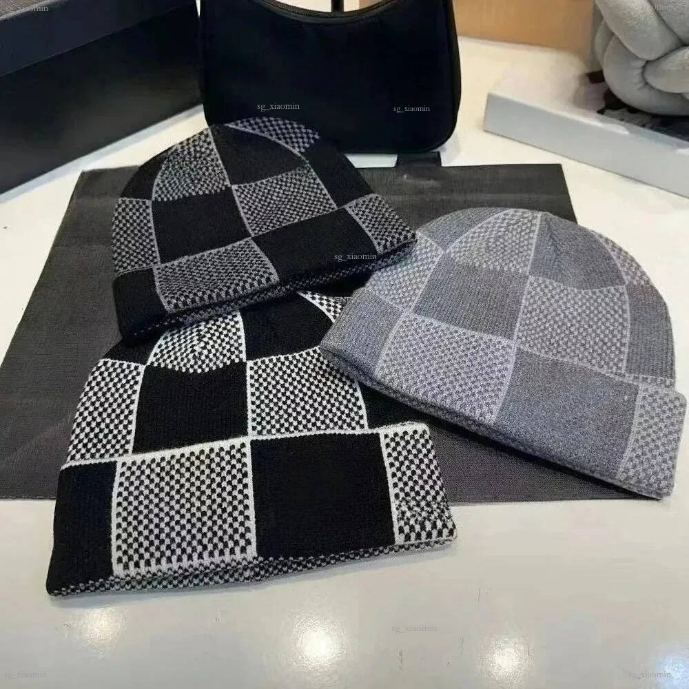 Warm Knitted Hat Winter Outdoor Unisex Fleece Lined Cuffed Scarf Design Fashionable Sporty Luxury Style Geometric Embroidery 260119