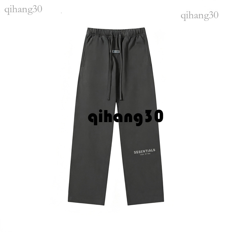 Esentialss Sweatpants Uncuffed 1977 Men Designer Essential Pants Solid Color Pant Trousers Hip Hop Flocking Letter Printing Joggers Essential Sweatp