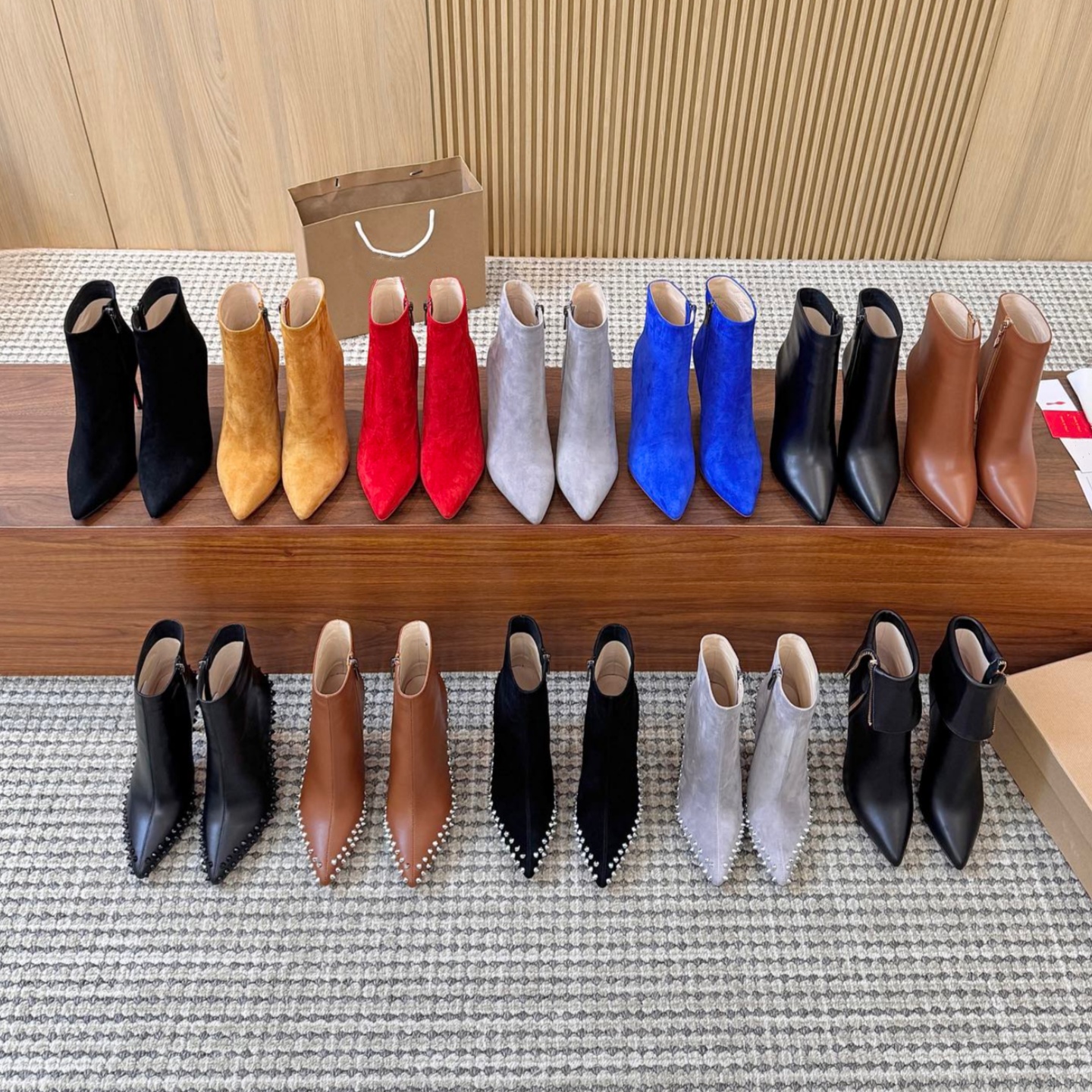 Stivaletto Miss Z Stivale alla caviglia Designer Gattino Donna Tacco a spillo Stivaletti da cavaliere in pelle scamosciata Pelle Outdoor Moda lavoro